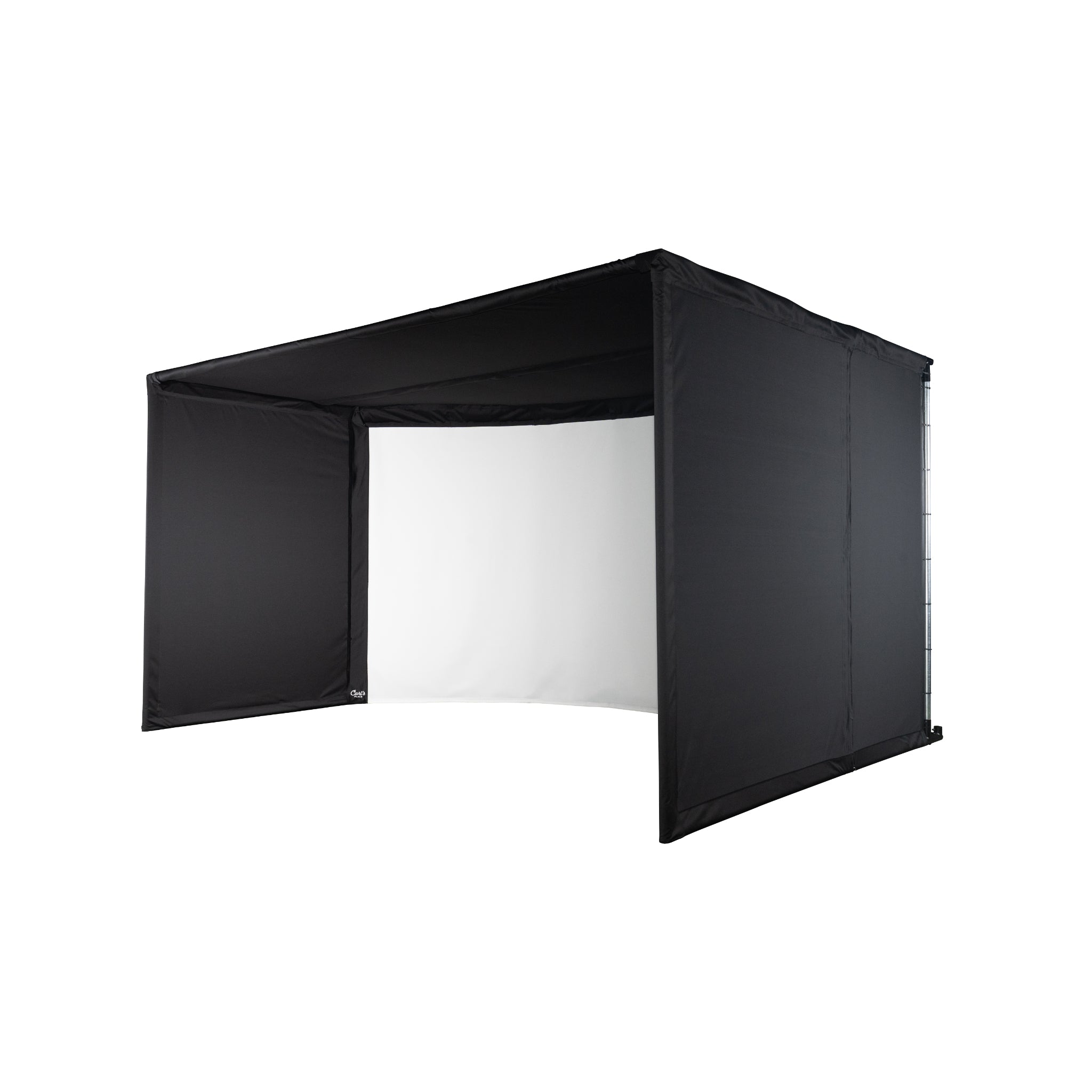 Carl's Place Curved Golf Simulator Enclosure Kit with Impact Screen