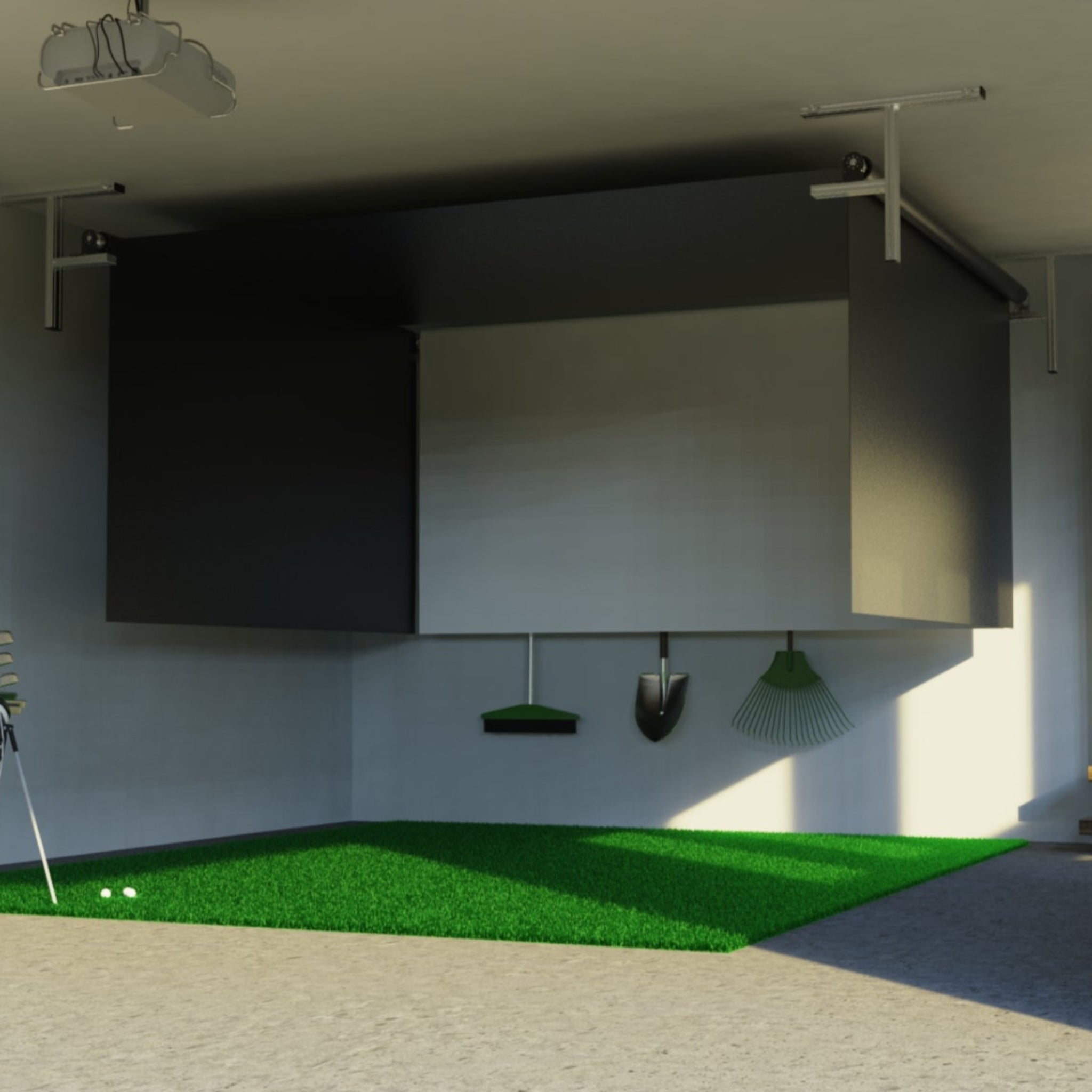 The SportScreen Vanish Series Retractable Golf Enclosure