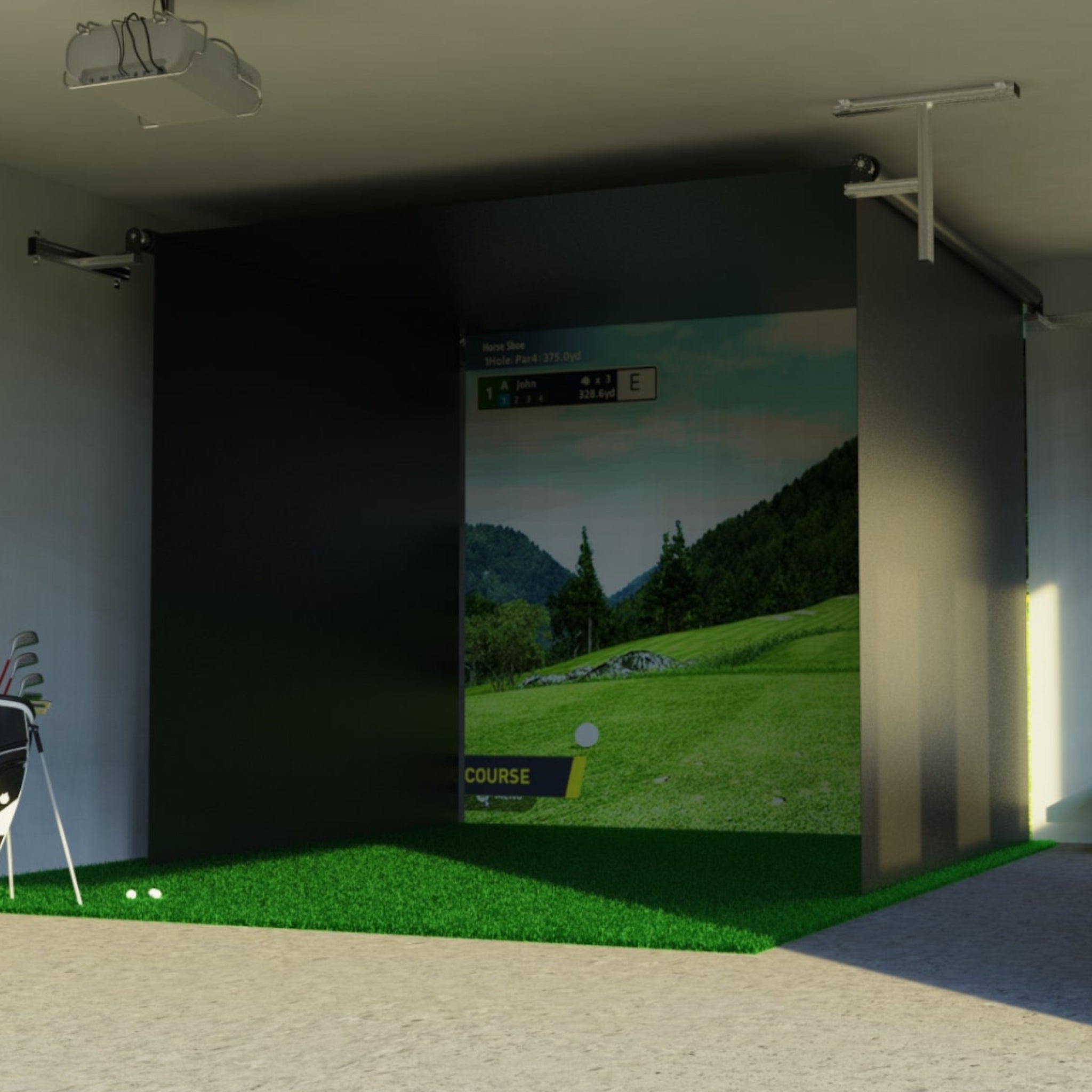 The SportScreen Vanish Series Retractable Golf Enclosure