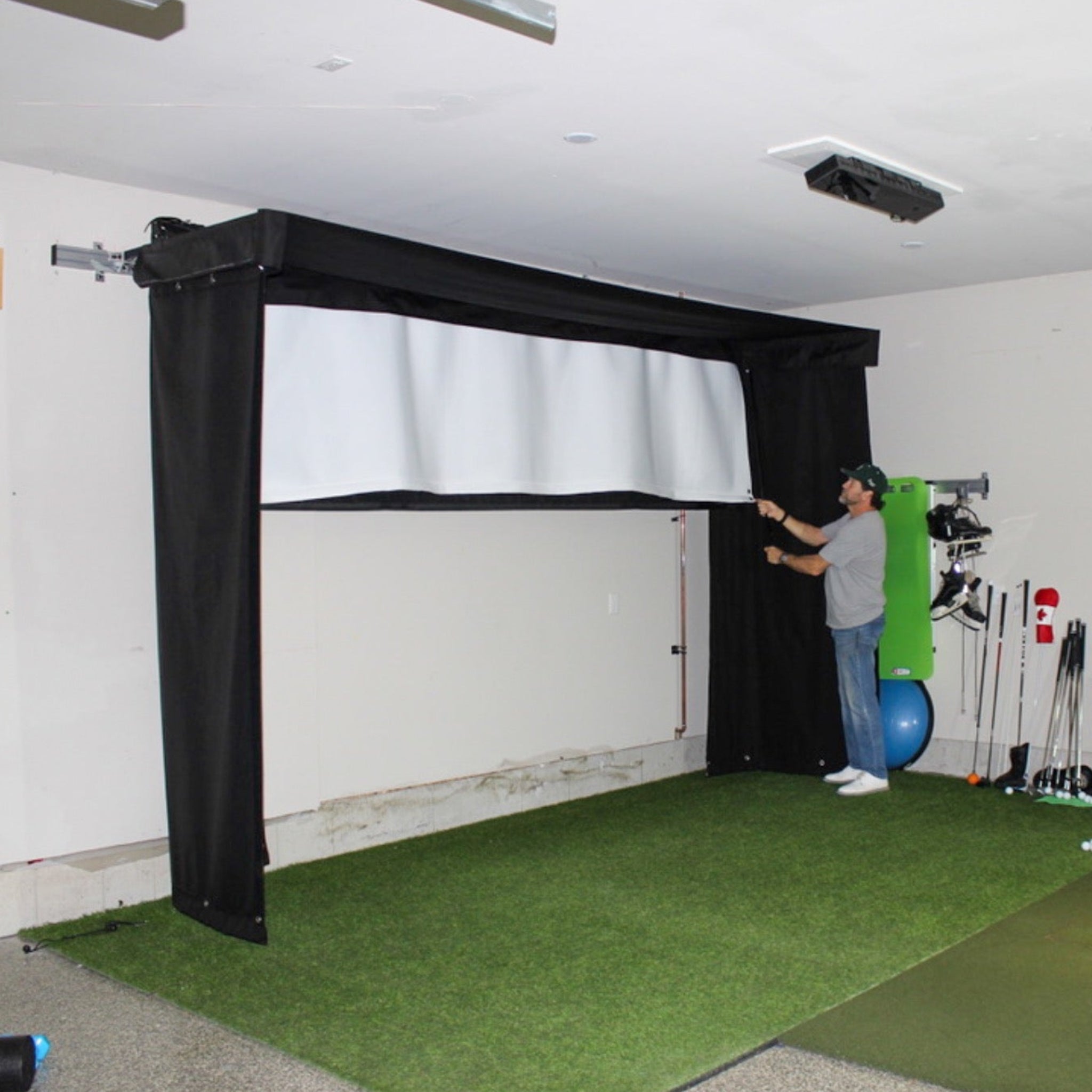 The SportScreen Vanish LITE Hybrid-Retractable Golf Enclosure